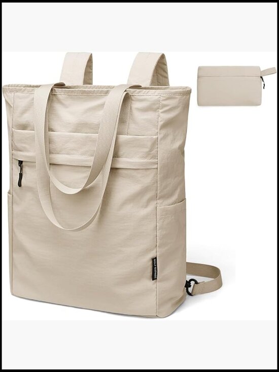 Foldaway Convertible Tote Backpack Lightweight Nylon Daypack Travel City Pack main image 5